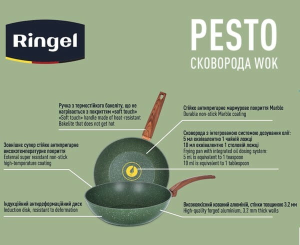 Сковорода WOK Ringel Pesto 28 см (RG-1137-28 w)