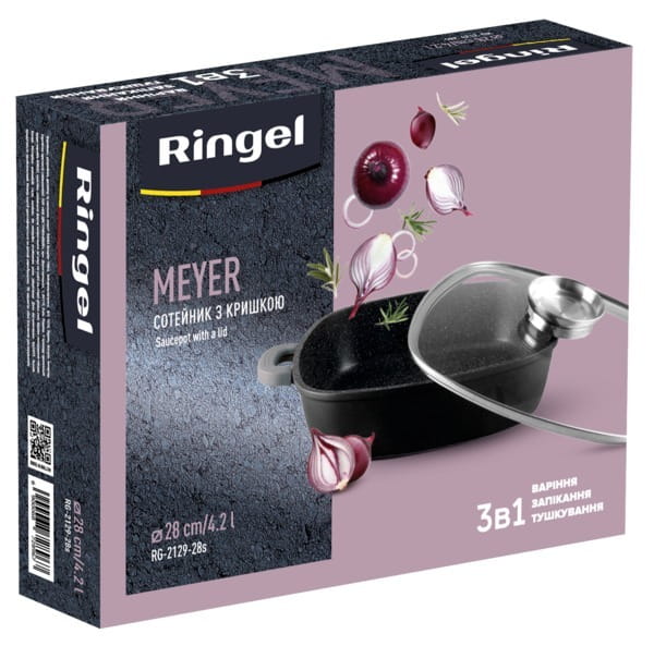 Сотейник з кришкою Ringel Meyer (4.2л) 28 см (RG-2129-28s)