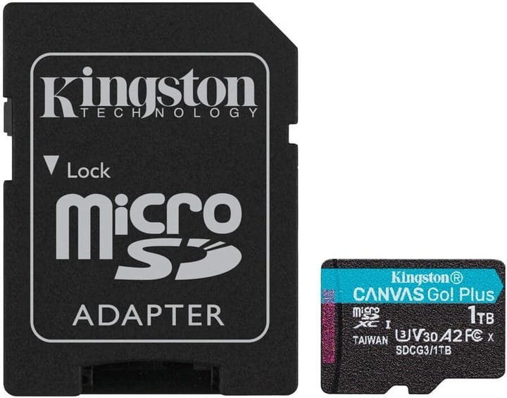 Карта памяти MicroSDXC 1TB UHS-I/U3 Class 10 Kingston Canvas Go! Plus R170/W90MB/s + SD-адаптер (SDCG3/1TB)