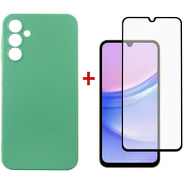 Чeхол-накладка Dengos для Samsung Galaxy A15 SM-A155 Mint (DG-KM-59) + защитное стекло