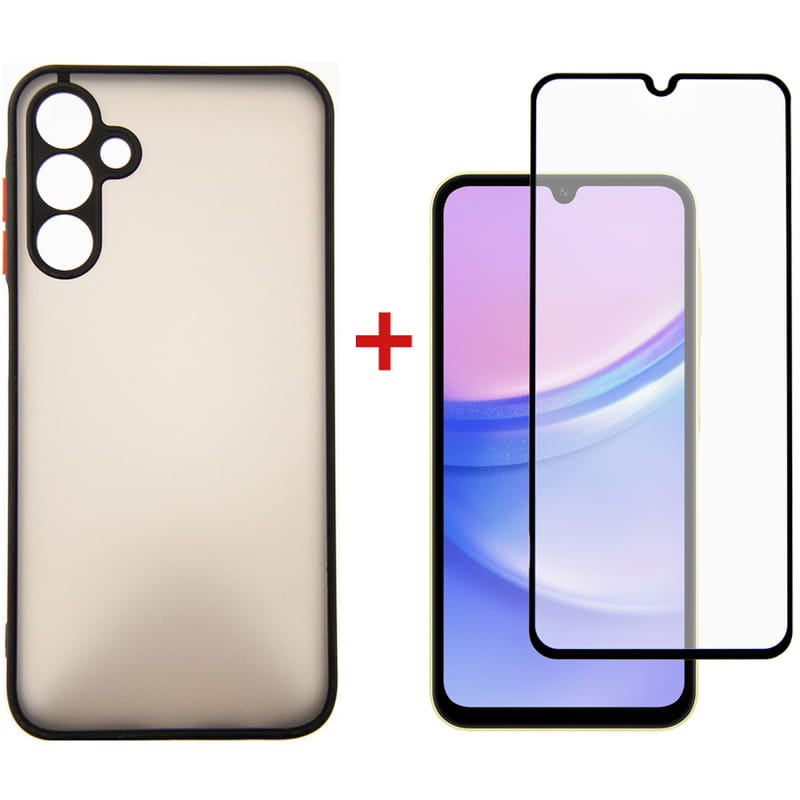 Чeхол-накладка Dengos для Samsung Galaxy A25 SM-A256 5G Black (DG-KM-65) + защитное стекло