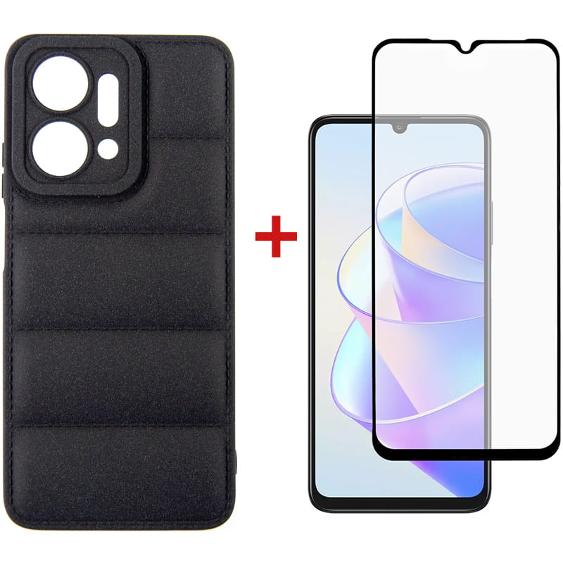 Чeхол-накладка Dengos для Huawei Honor x7a Black (DG-KM-55) + защитное стекло