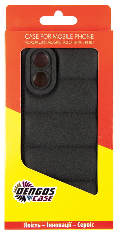 Чeхол-накладка Dengos для Oppo A18/A38 Black (DG-KM-70) + защитное стекло