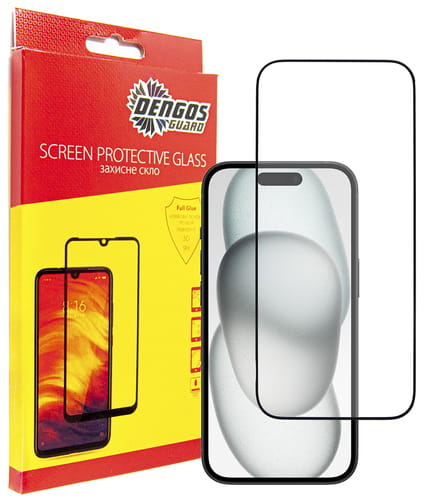 Фото - Захисне скло / плівка Dengos Guard Захисне скло Dengos для Apple iPhone 15 Pro Max Black Full Glue  (TGFG-321)