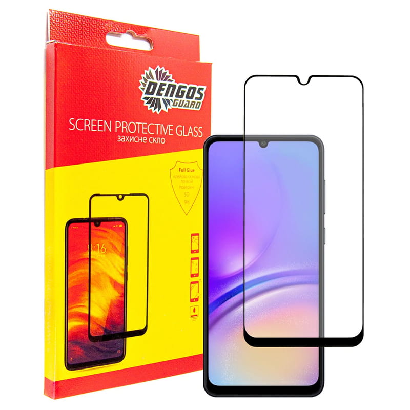Захисне скло Dengos для Samsung Galaxy A05 SM-A055 Black Full Glue (TGFG-330)