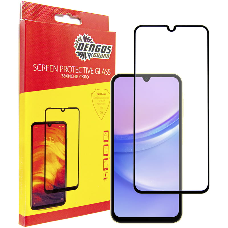 Захисне скло Dengos для Samsung Galaxy A25 SM-A256 Black Full Glue (TGFG-336)