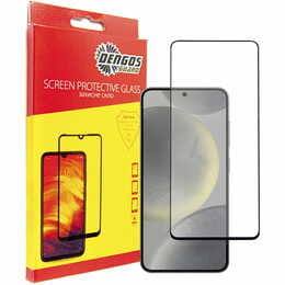 Захисне скло Dengos для Samsung Galaxy S24 SM-S921 Black Full Glue (TGFG-351)