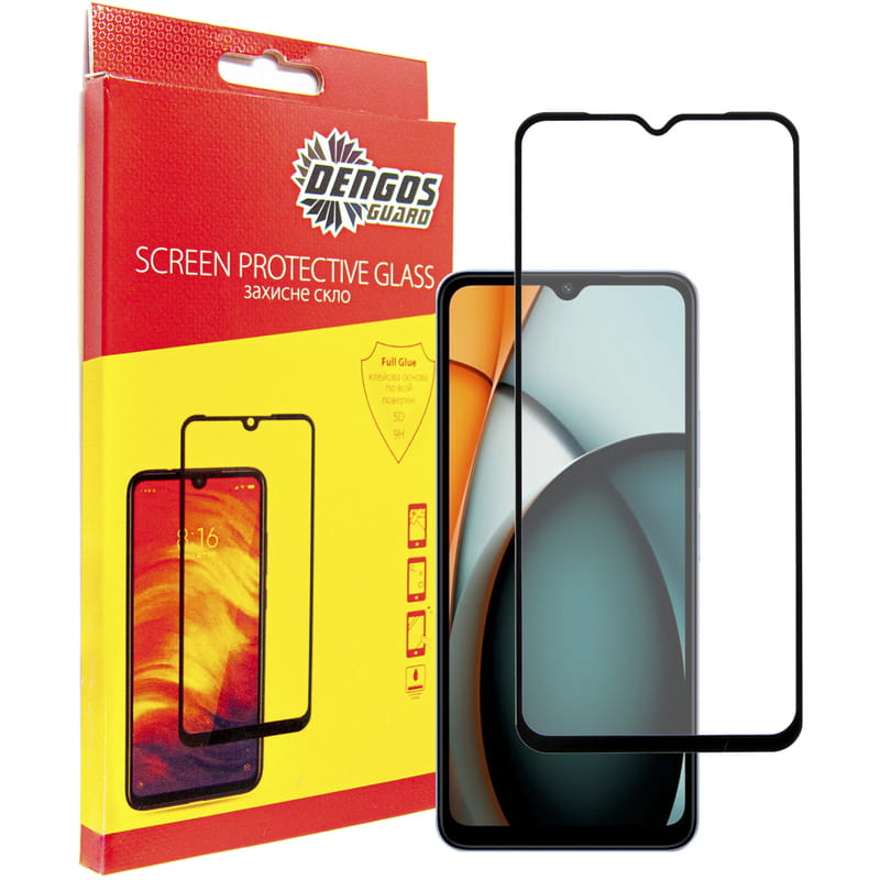 Защитное стекло Dengos для Xiaomi Redmi A3 Black Full Glue (TGFG-349)