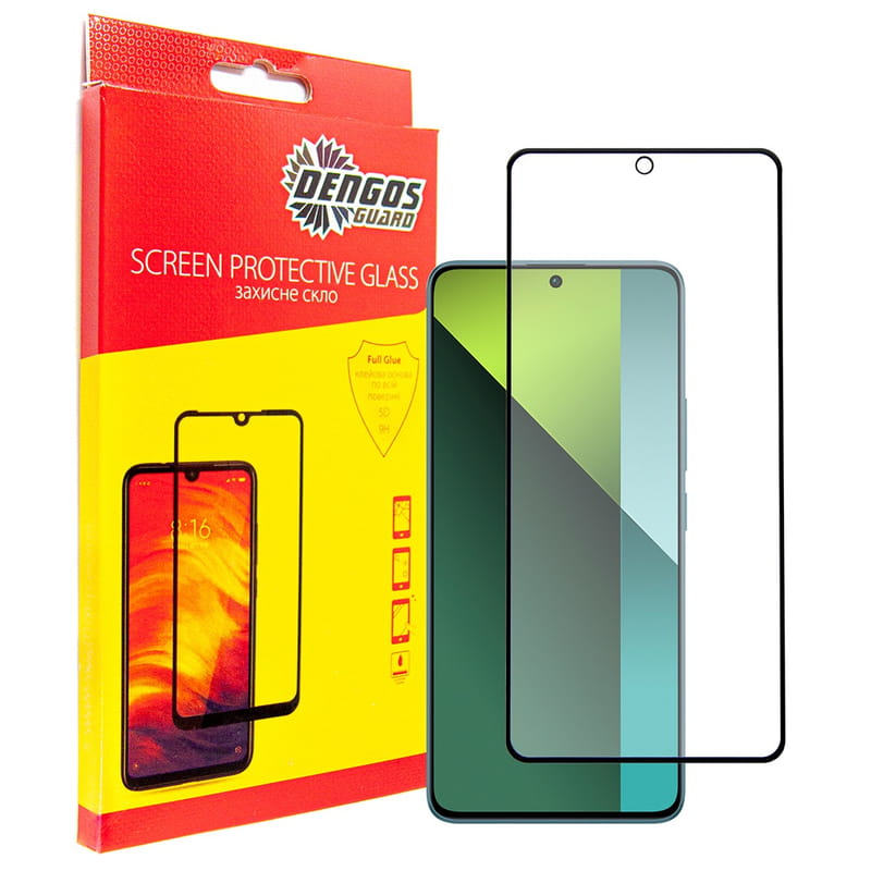 Захисне скло Dengos для Xiaomi Redmi Note 13 Pro 5G Black Full Glue (TGFG-347)