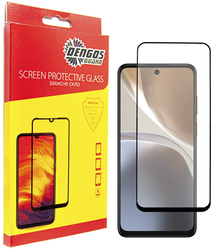 Защитное стекло Dengos для Motorola Moto G31/G32 Black Full Glue (TGFG-247)