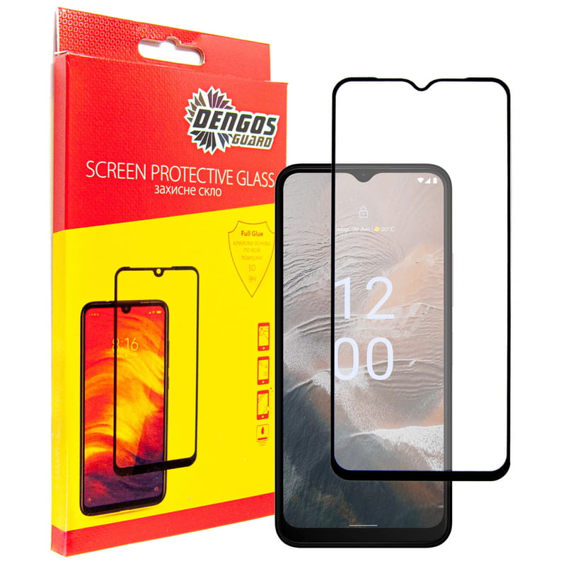 Захисне скло Dengos для Nokia C32 Black Full Glue (TGFG-306)