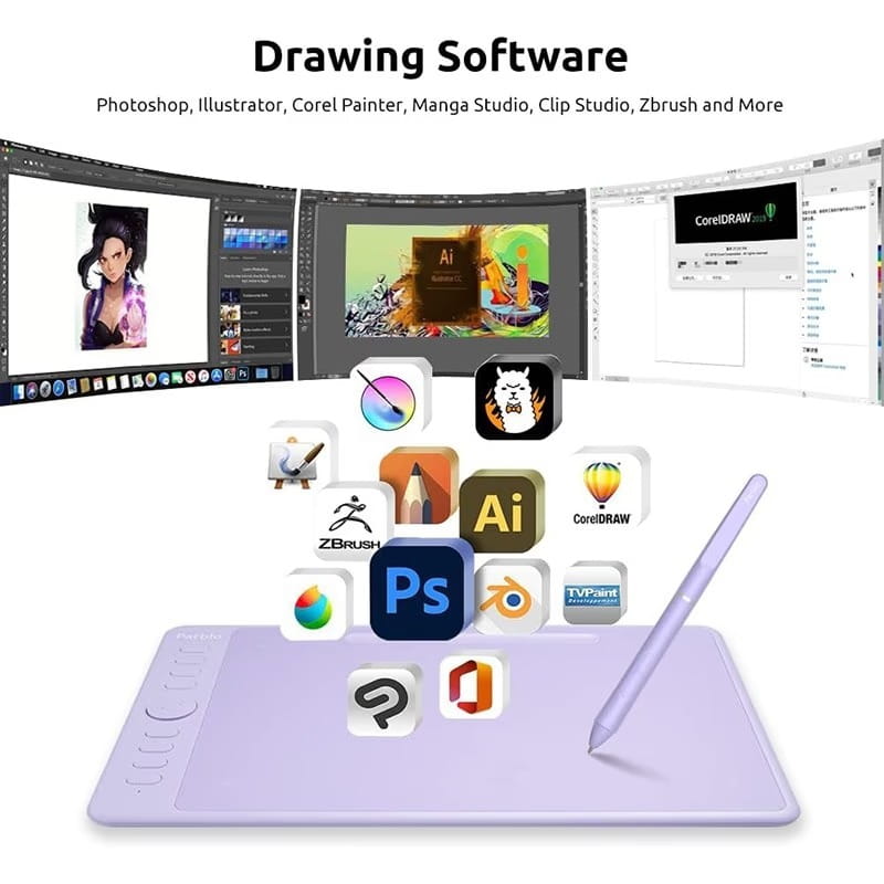 Графический планшет Parblo Intangbo M Purple
