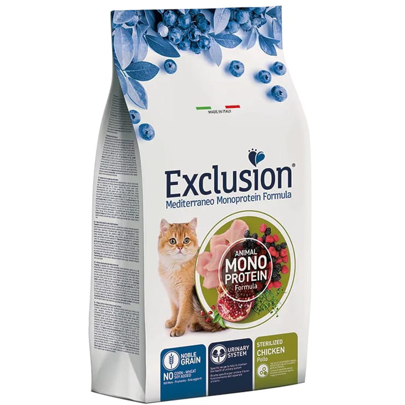 Сухий корм для стерилізованих котів Exclusion Cat Sterilized з куркою 1.5 кг (5202/10307)