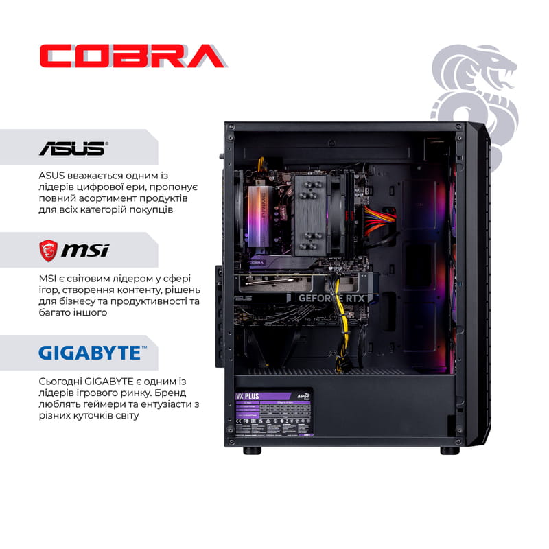 Персональный компьютер COBRA Gaming (A75F.32.S10.47S.19115W)