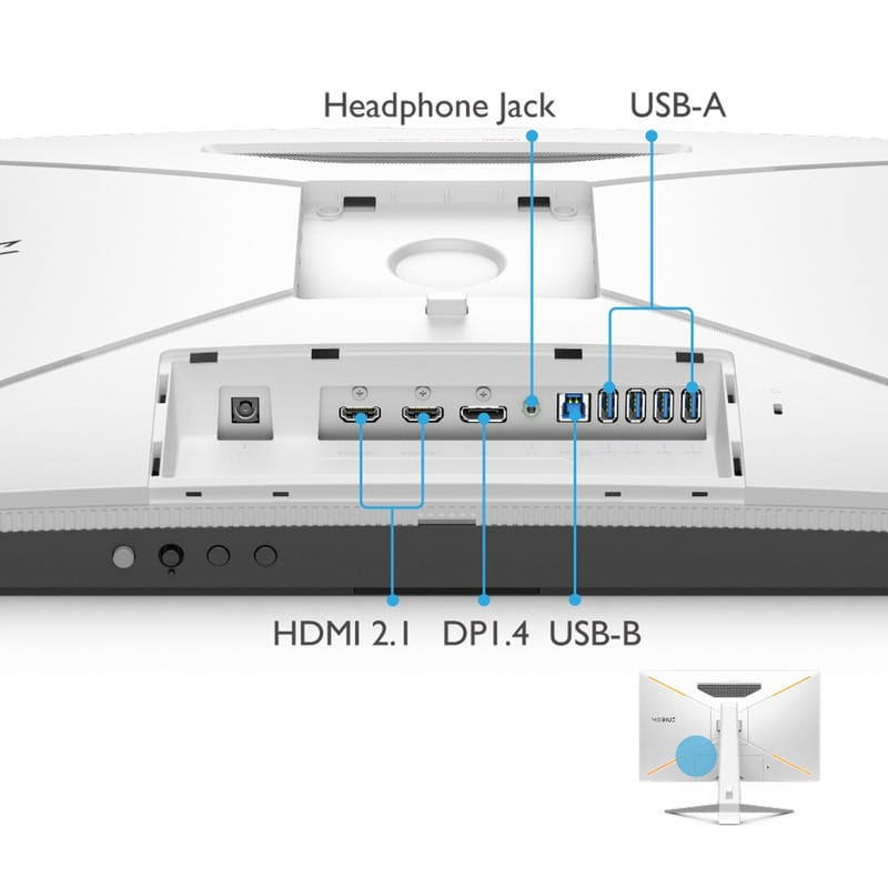 Монiтор BenQ 27" EX2710U (9H.LKTLA.TBE) IPS White