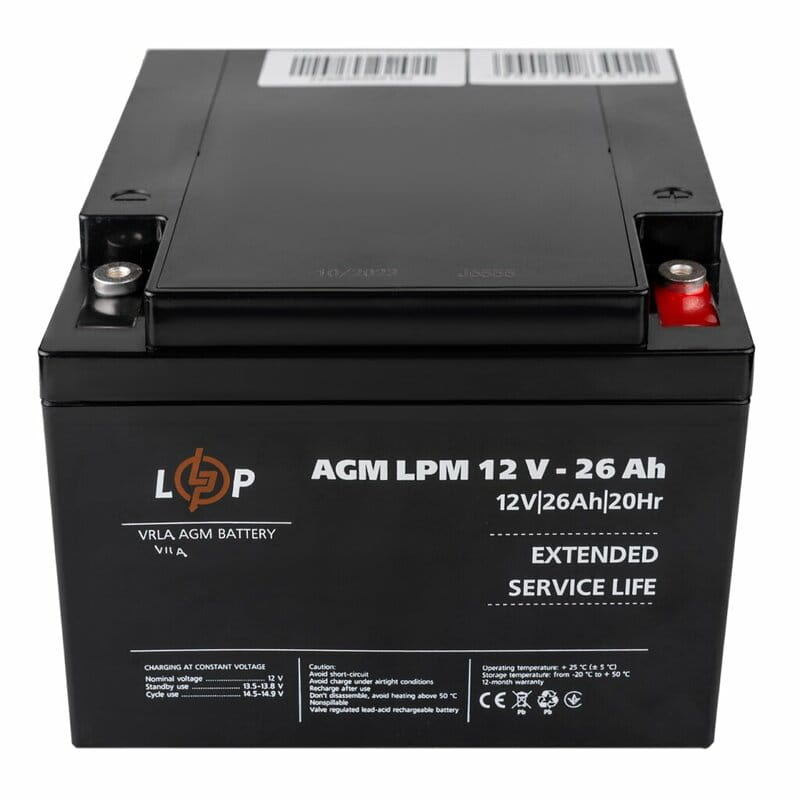 Аккумуляторная батарея LogicPower LPM 12V 26AH AGM