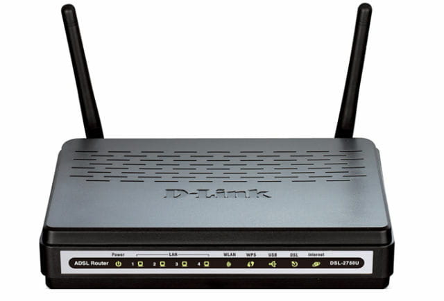 ADSL модем D-Link DSL-2750U, 4xLan, 1xRj-11, Wi-Fi 150Mbit, USB