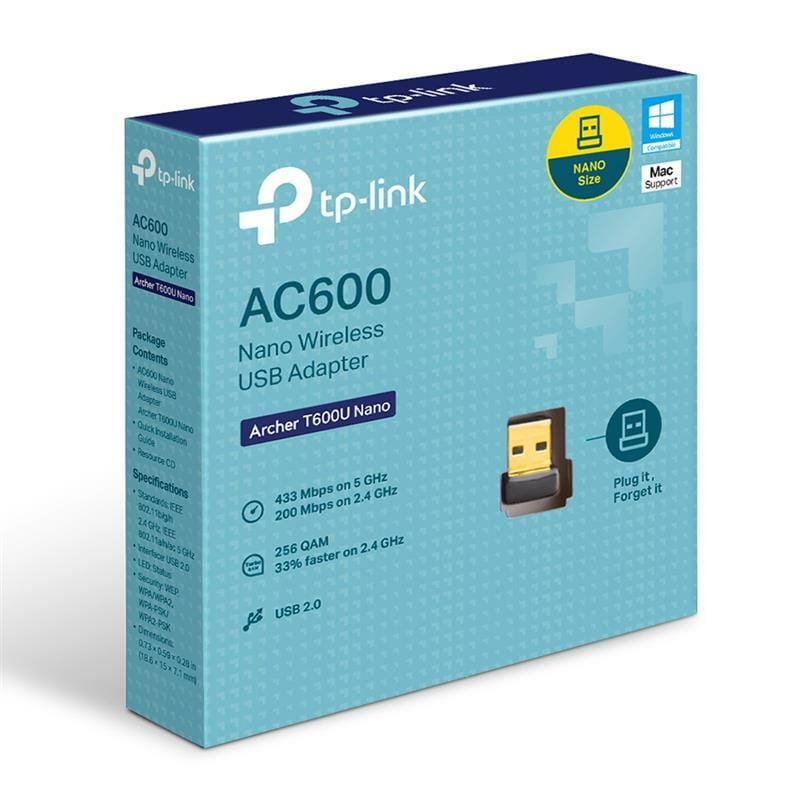Беспроводной адаптер TP-Link Archer T600U Nano (AC600, mini)
