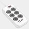 Фото - Фільтр живлення ColorWay CW-CHE64PDW 6 розеток, 4USB (Type-C PD20W + 3USB QC3.0) (38W), 2м, White | click.ua
