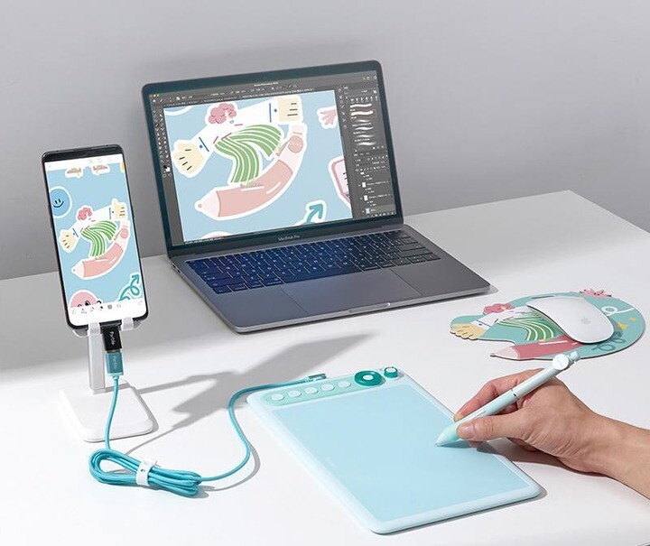 Графический планшет Parblo Intangbo X7 Green