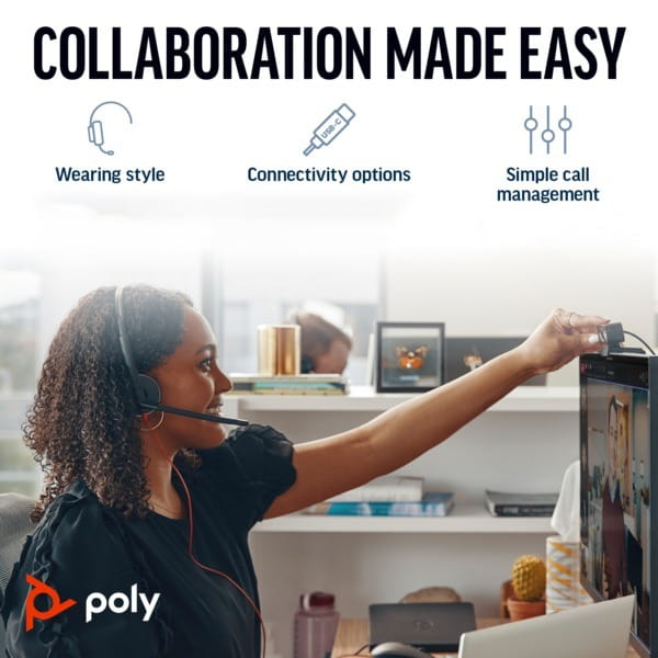 Гарнитура Poly BlackWire C3210 USB-C HS Mono Black (8X214AA)