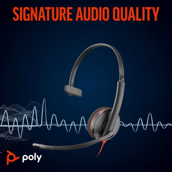 Гарнитура Poly BlackWire C3210 USB-C HS Mono Black (8X214AA)