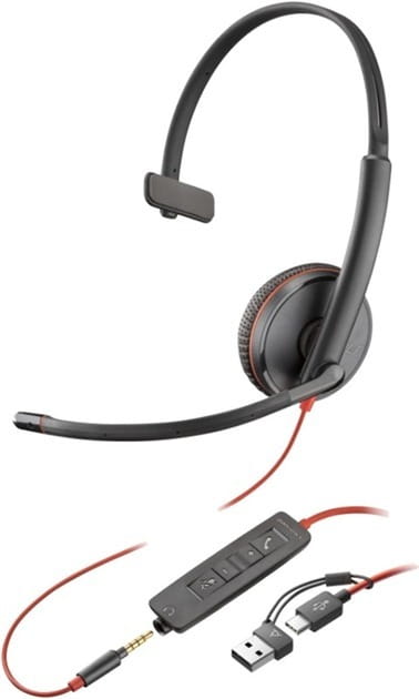 Гарнитура Poly BlackWire C3215 HS Mono Black (8X227AA)