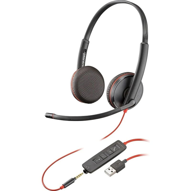 Гарнитура Poly BlackWire C3225 USB-A HS Stereo Black (80S11AA)