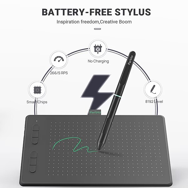 Графічний планшет Parblo Ninos N10B Black