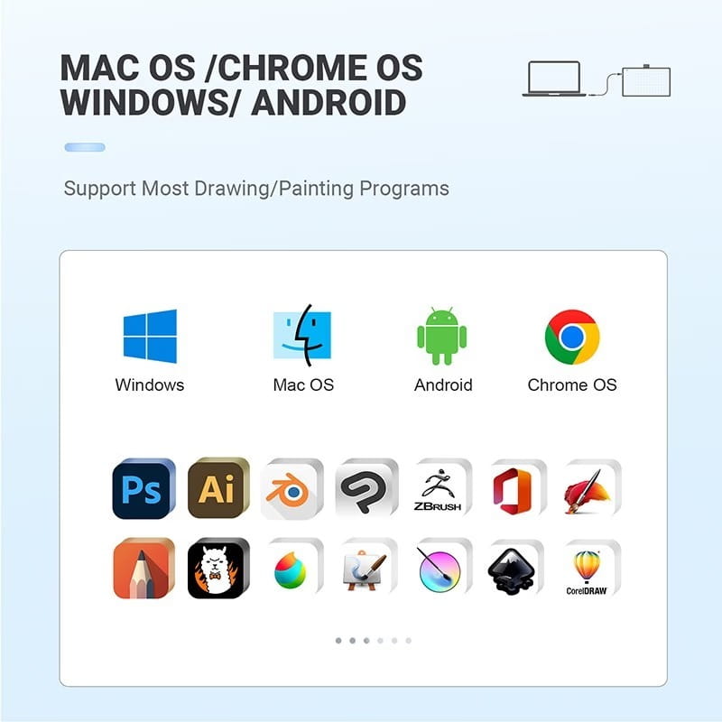Графический планшет Parblo Ninos N4 Blue