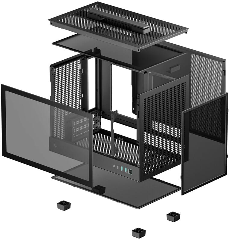 Корпус DeepCool CH160 Black (R-CH160-BKNGI0-G-1) без БП