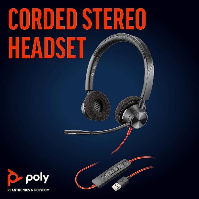 Гарнитура Poly BlackWire C3320 M USB-A HS Stereo  Black (76J17AA)