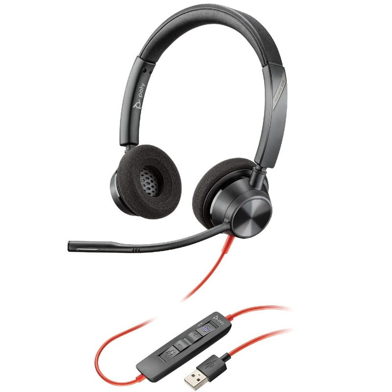 Гарнитура Poly BlackWire C3320 M USB-A HS Stereo  Black (76J17AA)