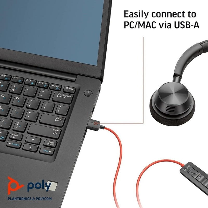 Гарнитура Poly BlackWire C3320 M USB-A HS Stereo  Black (76J17AA)