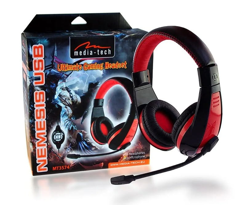 Гарнитура Media-Tech NEMESIS USB Black/Red (MT3574)