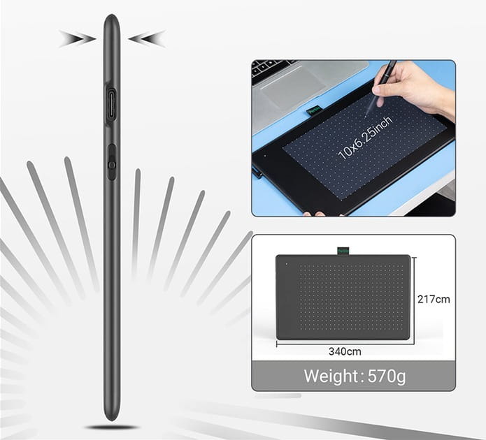 Графічний планшет Parblo Ninos N10 Black