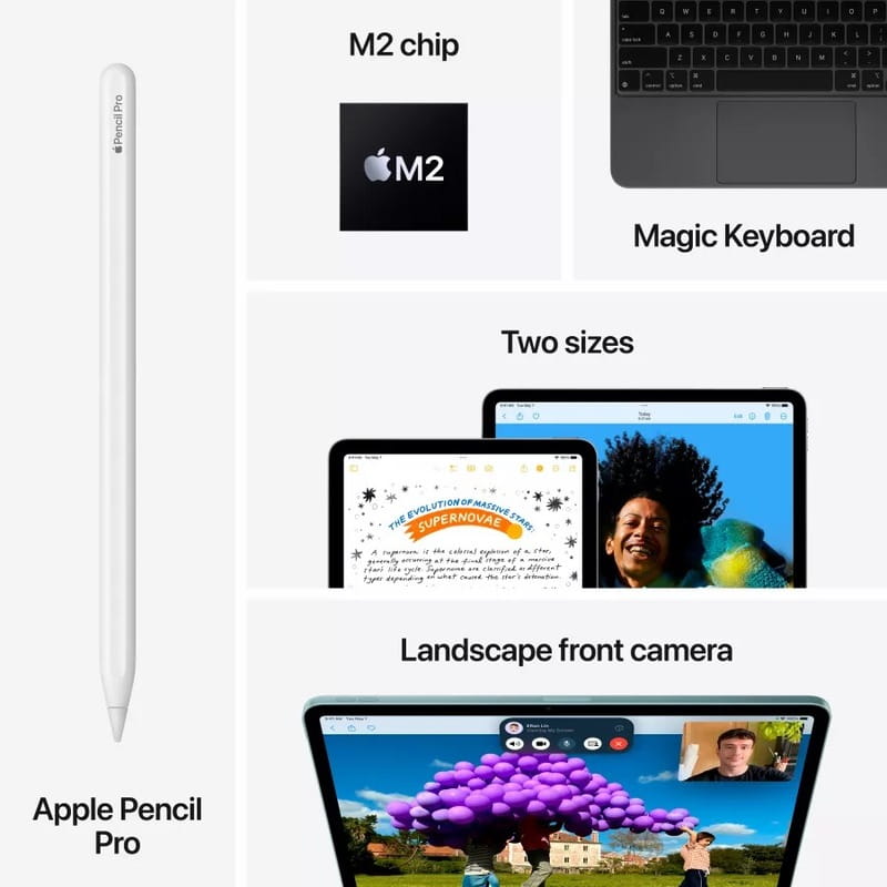 Планшет Apple A2903 iPad Air 11 (2024) 5G 256GB Purple (MUXL3NF/A)