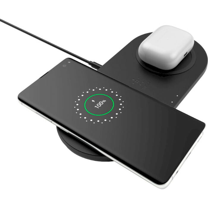 Беспроводное зарядное устройство Belkin Boost Up Charge Dual Pad Qi 10W Black (WIZ002VFBK)