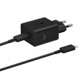 Мережевий зарядний пристрій Samsung EP-T4511XBEGEU Black, 45W + кабель USB Type-C