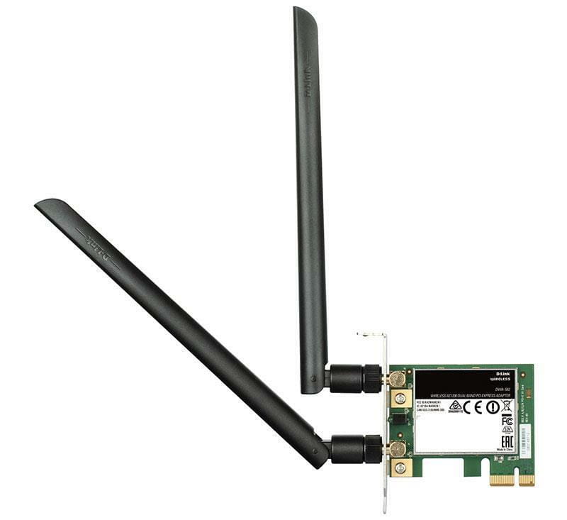 Беспроводной адаптер D-Link DWA-582 (AC1200, 2 антенны, PCI-E)