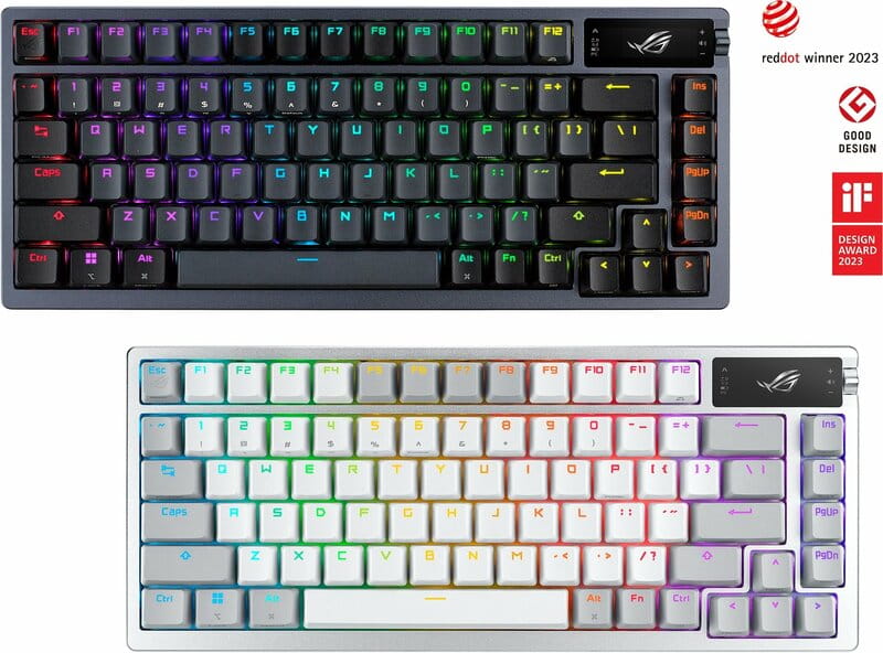 Клавіатура бездротова Asus ROG Azoth RGB WL BT White (90MP031A-BKUA11)