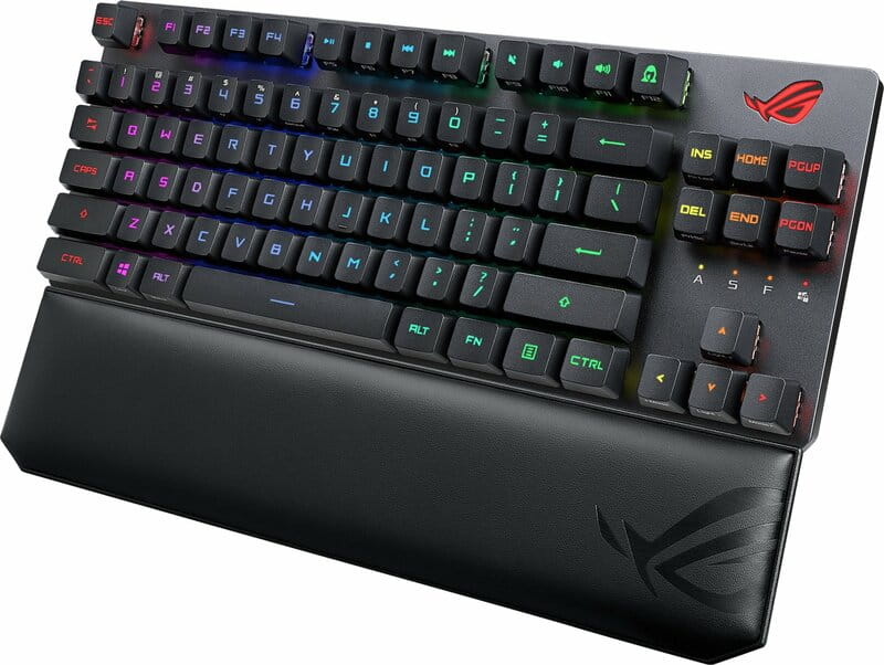 Клавiатура Asus ROG Strix Scope RX TKL Wireless Deluxe RGB 84key EN Black (90MP02J0-BKUA01)