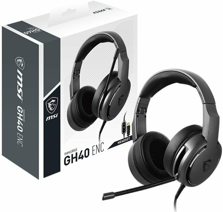 Гарнитура MSI Immerse GH40 ENC Black (S37-0400150-SV1)