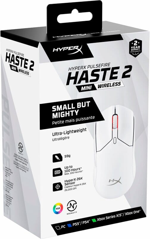 Мышь HyperX Pulsefire Haste 2 mini White (7D389AA)