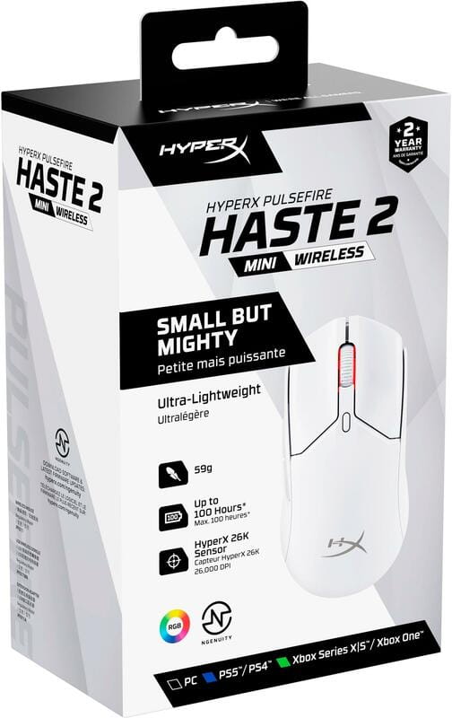 Мышь HyperX Pulsefire Haste 2 mini White (7D389AA)