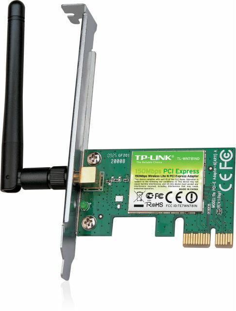 Беспроводной адаптер TP-Link TL-WN781ND  (150Mbps, PCI-E, 1 съемная антенна)