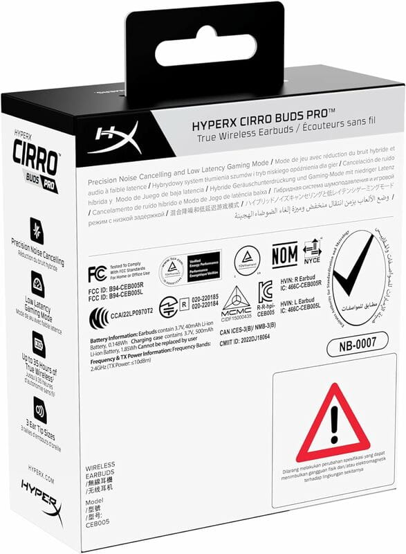 Bluetooth-гарнитура HyperX Cirro Buds Pro TWS WL USB-A Black Black (727A5AA)