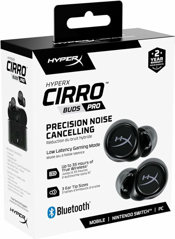 Bluetooth-гарнитура HyperX Cirro Buds Pro TWS WL USB-A Black Black (727A5AA)