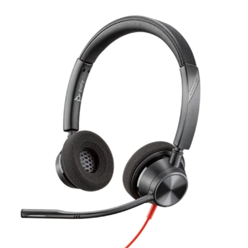 Гарнітура Poly стерео On-ear Poly Blackwire 3320-M Black (8X220AA)