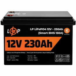 Аккумуляторная батарея LogicPower 12V 230 AH (2944Wh) Smart BT для ИБП (BMS 150A/75А) LiFePO4